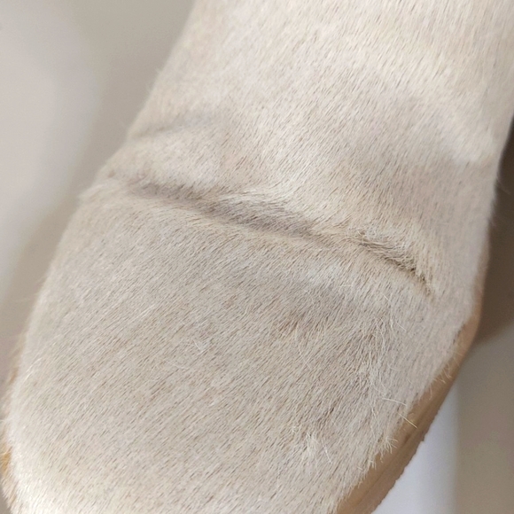 Diadora Vintage White Fur & Leather Wedge Heel Boots - Picture 11 of 16